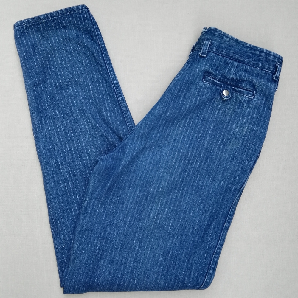Vintage Pinstriped Denim Jeans